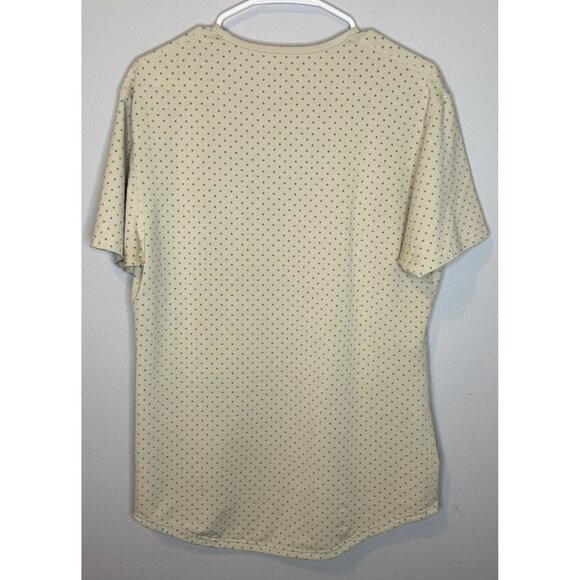 Bylt Drop Cut Short Lux Sleeve Shirt Medium Dots Beige - Picture 2 of 5